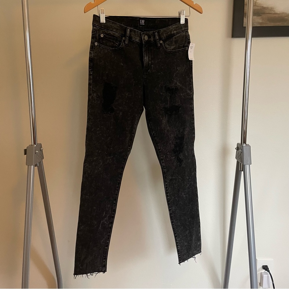 Gap - Washed Black True Skinny Jeans